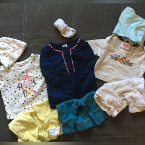 Set of Three Girls Outfits 0-3mos